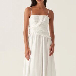 Aje White Midi Dress